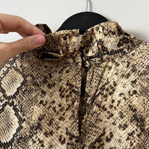 Zara chiffon snake print dress L - Picture 9 of 10